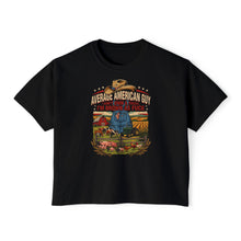 Load image into Gallery viewer, Average American Guy - Women's Boxy Graphic Tee - Vintage Farm Life Shirt
