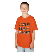 Load image into Gallery viewer, Trick-or-Treaters Set, Kids Halloween Graphic Tee, Spooky Themed T-Shirt for Kids, Halloween Costume Shirt, Party Wear, Fall Celebration Apparel
