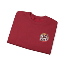 Load image into Gallery viewer, Got Rice? (Front &amp; Back) Unisex Heavy Blend™ Crewneck Sweatshirt - Cozy, Fun, Ideal for Food Lovers, Casual Wear, Events, Gifting
