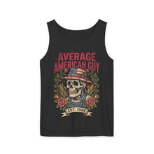 Load image into Gallery viewer, "Average American Guy" Skull Patriotic Graphic Tank Top (Est. 1986)
