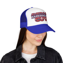 Load image into Gallery viewer, Average American Guy Trucker Hat – Patriotic Foam Mesh Cap
