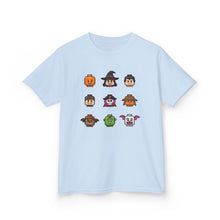 Load image into Gallery viewer, Trick-or-Treaters Set, Halloween Kids Tee with Fun Characters, Cute Halloween T-Shirt, Kids Costume Shirt, Spooky Vibe Shirt, Gift for Kids
