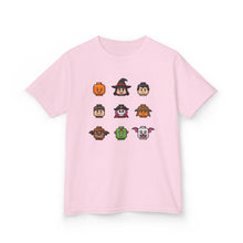 Load image into Gallery viewer, Trick-or-Treaters Set, Halloween Kids Tee with Fun Characters, Cute Halloween T-Shirt, Kids Costume Shirt, Spooky Vibe Shirt, Gift for Kids
