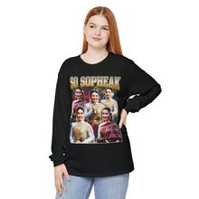 Load image into Gallery viewer, So Sopheak Long Sleeve T‑Shirt — Cambodian Classical Musician Graphic
