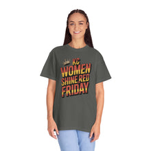 Load image into Gallery viewer, &quot;Women Shine Red on Friday&quot; | Women&#39;s Empowerment Tee, Graphic Tee, Casual Wear, Gifts for Her, Red T-Shirt
