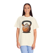 Load image into Gallery viewer, Pumpkin Spiced Latte T-Shirt with Kettlebell Design, Gym Gift, Workout Apparel, Unisex Activewear, Weightlifting Humor, Casual Wear
