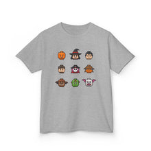 Load image into Gallery viewer, Trick-or-Treaters Set, Halloween Kids Tee with Fun Characters, Cute Halloween T-Shirt, Kids Costume Shirt, Spooky Vibe Shirt, Gift for Kids
