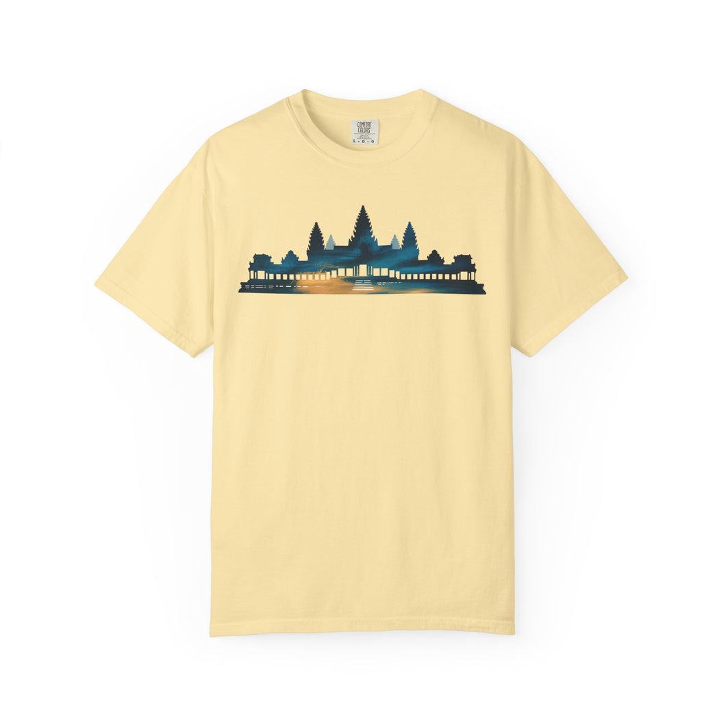 Watercolor Angkor Wat Inspired T-Shirt | Casual Travel Tee | Gift for Adventurers, Tourists, History Lovers, Vacation Apparel, Unisex Clothing