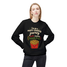 Load image into Gallery viewer, Macro-Counting Journey Sweatshirt - Funny French Fries Fitness Crewneck
