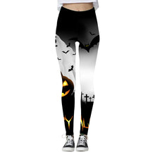 Load image into Gallery viewer, Women&#39;s Halloween High Waist Yoga Leggings, Halloween yoga pants, yoga pants, Scary leggings

