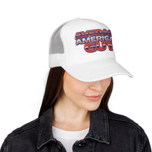 Load image into Gallery viewer, Average American Guy Trucker Hat – Patriotic Foam Mesh Cap
