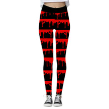 Load image into Gallery viewer, Women&#39;s Halloween High Waist Yoga Leggings, Halloween yoga pants, yoga pants, Scary leggings
