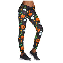 Load image into Gallery viewer, 22 Choices: Printed Halloween Yoga Pants, Halloween Leggings, High Stretch, Women&#39;s Leggings
