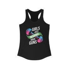 Load image into Gallery viewer, Empowering Women&#39;s Workout Tank | Girls Just Wanna Have Guns | Fitness Top, Gym Shirt, Gift for Her, Activewear
