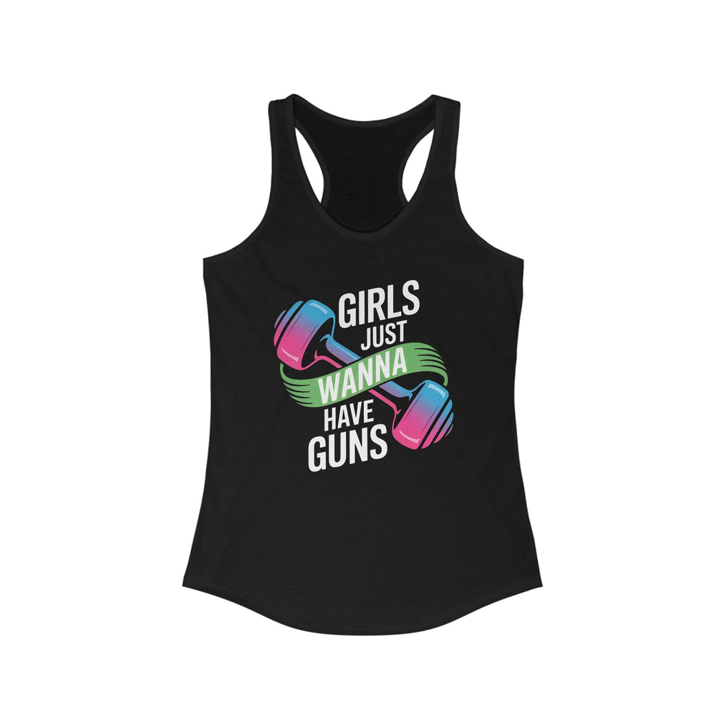 Empowering Women's Workout Tank | Girls Just Wanna Have Guns | Fitness Top, Gym Shirt, Gift for Her, Activewear
