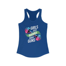 Load image into Gallery viewer, Empowering Women&#39;s Workout Tank | Girls Just Wanna Have Guns | Fitness Top, Gym Shirt, Gift for Her, Activewear

