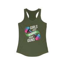Load image into Gallery viewer, Empowering Women&#39;s Workout Tank | Girls Just Wanna Have Guns | Fitness Top, Gym Shirt, Gift for Her, Activewear

