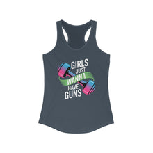 Load image into Gallery viewer, Empowering Women&#39;s Workout Tank | Girls Just Wanna Have Guns | Fitness Top, Gym Shirt, Gift for Her, Activewear
