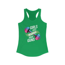 Load image into Gallery viewer, Empowering Women&#39;s Workout Tank | Girls Just Wanna Have Guns | Fitness Top, Gym Shirt, Gift for Her, Activewear
