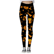 Load image into Gallery viewer, Women&#39;s Halloween High Waist Yoga Leggings, Halloween yoga pants, yoga pants, Scary leggings
