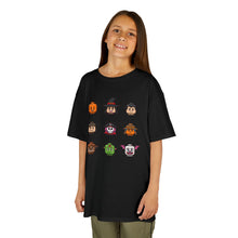 Load image into Gallery viewer, Trick-or-Treaters Set, Halloween Kids Tee with Fun Characters, Cute Halloween T-Shirt, Kids Costume Shirt, Spooky Vibe Shirt, Gift for Kids
