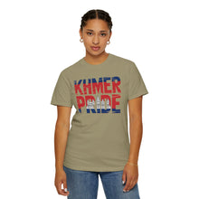 Load image into Gallery viewer, Khmer Pride Garment-Dyed T-Shirt, Unisex Wear, Cambodian Pride Apparel, Cultural Celebration Shirt, Gift for Khmer Heritage

