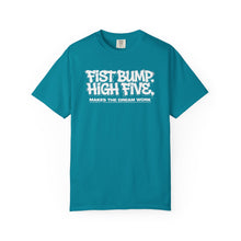 Load image into Gallery viewer, Fist Bump High Five Tee - "Makes the Dream Work" Casual Graphic T-Shirt
