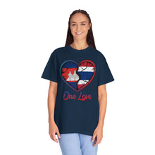 Load image into Gallery viewer, Heart-Shaped Khmer &amp; Thai Pride T-shirt, One Love Tee, Gift for Couples, Casual Wear, Unique Graphic Shirt
