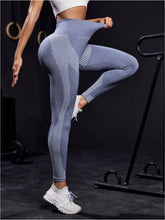 Load image into Gallery viewer, Blue Booty Yoga Pants, Booty leggings, Yoga leggings, Yoga pants

