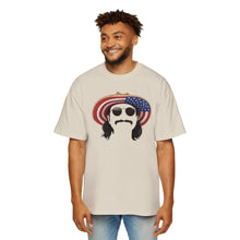 Load image into Gallery viewer, Average American Guy - Heavy Oversized Graphic Tee - American Flag Hat &amp; Sunglasses Men's T‑Shirt
