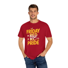 Load image into Gallery viewer, Unisex Garment-Dyed T-Shirt - KC Pride Friday, Fun Casual Wear, Gift for Friends &amp; Family, Everyday Comfort

