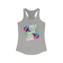 Load image into Gallery viewer, Empowering Women&#39;s Workout Tank | Girls Just Wanna Have Guns | Fitness Top, Gym Shirt, Gift for Her, Activewear
