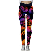 Load image into Gallery viewer, Women&#39;s Halloween High Waist Yoga Leggings, Halloween yoga pants, yoga pants, Scary leggings
