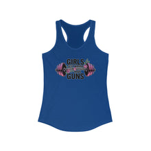 Load image into Gallery viewer, Girls Just Wanna Have Guns Racerback Tank, Fitness Tank, Workout Top, Gym Apparel, Gift for Her, Summer Activewear
