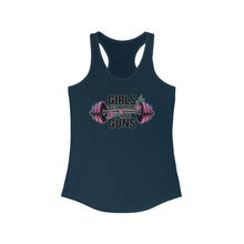 Load image into Gallery viewer, Girls Just Wanna Have Guns Racerback Tank, Fitness Tank, Workout Top, Gym Apparel, Gift for Her, Summer Activewear
