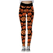 Load image into Gallery viewer, Women&#39;s Halloween High Waist Yoga Leggings, Halloween yoga pants, yoga pants, Scary leggings
