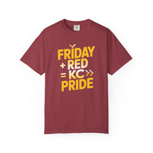 Load image into Gallery viewer, Unisex Garment-Dyed T-Shirt - KC Pride Friday, Fun Casual Wear, Gift for Friends &amp; Family, Everyday Comfort
