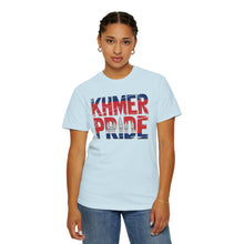 Load image into Gallery viewer, Khmer Pride Garment-Dyed T-Shirt, Unisex Wear, Cambodian Pride Apparel, Cultural Celebration Shirt, Gift for Khmer Heritage
