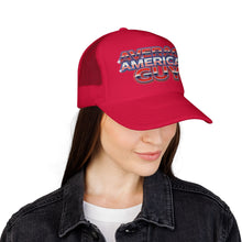 Load image into Gallery viewer, Average American Guy Trucker Hat – Patriotic Foam Mesh Cap
