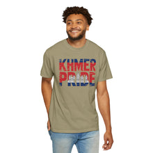 Load image into Gallery viewer, Khmer Pride Garment-Dyed T-Shirt, Unisex Wear, Cambodian Pride Apparel, Cultural Celebration Shirt, Gift for Khmer Heritage
