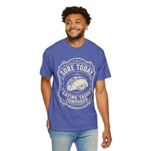 Load image into Gallery viewer, "Sore Today Eating Tacos Tomorrow" Funny Fitness Unisex Shirt - Workout Exercise T-Shirt for Men and Women
