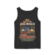 Load image into Gallery viewer, Average American Guy Tank Top - Retro Patriotic Farm Graphic Tank
