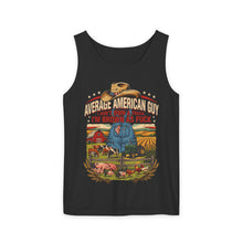 Load image into Gallery viewer, Tank Top - "Average American Guy: I Down Own a Truck, I'm Brown As F***" Retro Farm Graphic
