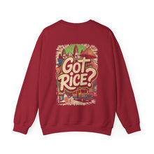 Load image into Gallery viewer, Got Rice? (Front &amp; Back) Unisex Heavy Blend™ Crewneck Sweatshirt - Cozy, Fun, Ideal for Food Lovers, Casual Wear, Events, Gifting
