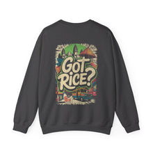 Load image into Gallery viewer, Got Rice? (Front &amp; Back) Unisex Heavy Blend™ Crewneck Sweatshirt - Cozy, Fun, Ideal for Food Lovers, Casual Wear, Events, Gifting

