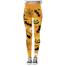 Load image into Gallery viewer, Women&#39;s Halloween High Waist Yoga Leggings, Halloween yoga pants, yoga pants, Scary leggings
