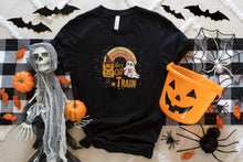 Load image into Gallery viewer, Trick or Train: Unisex shirt (Sizes XS to 4XL)
