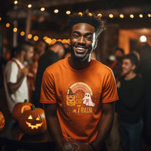 Load image into Gallery viewer, Trick or Train: Unisex shirt (Sizes XS to 4XL)
