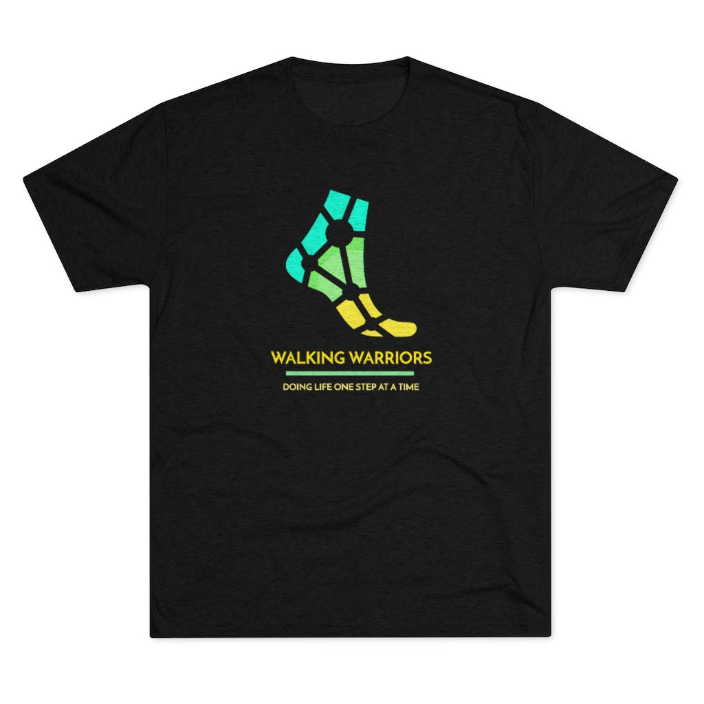 WALKING WARRIORS: Unisex Tri-Blend Tee: Teal/Yellow (5 colors)