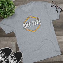 Load image into Gallery viewer, HIIT FITT Tri-Blend Tee with Yellow Hex Logo (7 Colors)
